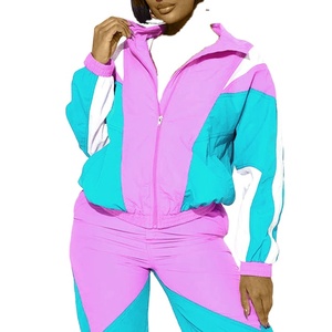 Zipper WIndbreaker Tracksuit For Women 100% Polyester Material Lightweight Quickdry Sports And Casual Wear OEM 2026 - Product Image 4