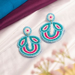 Boucles d'oreilles en forme de cœur arc-en-ciel bohème faites à la main pour femmes, bijoux de fête festifs au meilleur prix, boucles d'oreilles en perles - Product Image 2
