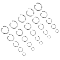 Anneaux Fendus en Acier Inoxydable Multi-Tailles, Accessoires DIY Plaqué Or pour la Fabrication de Bijoux