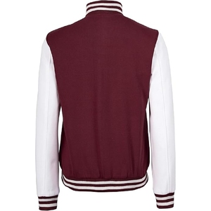 <b>Men</b> maroon varsity <b>jacket</b> <b>white</b> sleeve letterman <b>jacket</b> maroon baseball bomber classic collegiate <b>jacket</b> - Product Image 2