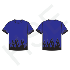 เสื้อยืดแฟชั่นลายเปลวไฟสำหรับผู้ชายและผู้หญิงสไตล์สตรีท - Product Image 2