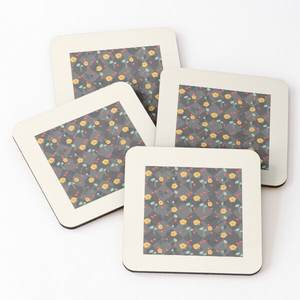 Juegos de posavasos exóticos para tazas de té, decoración estampada, alfombrillas y almohadillas de madera, posavasos con botones de caja, juego de posavasos de madera para Hotel y hogar - Product Image 6