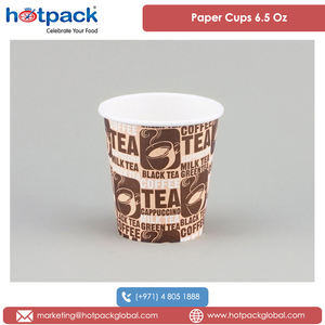 Venta de vasos de papel reciclables de alta calidad, suministro auténtico, de pared única, capacidad de 6,5 Oz, precio más bajo - Product Image 3