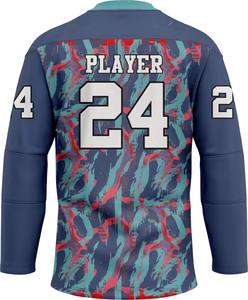 Conjuntos de Camisetas y Pantalones Cortos de Hockey sobre Hielo Sublimados Personalizados al por Mayor, 100% Poliéster, Transpirables, de Alta Calidad, Hechos a Medida - Product Image 2