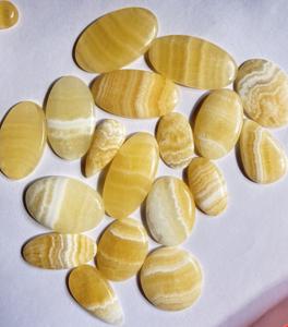 Vente en gros de cabochon ovale en calcite jaune de taille personnalisée pierre précieuse en cristal de calcite jaune naturelle pour bijoux polis pierres précieuses en vrac - Product Image 3