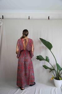 Robe longue imprimée Boho de haute qualité à manches longues à fleurs pour femmes Robe bohème longue décontractée élégante Beach Party - Product Image 2