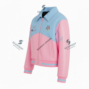 Veste en cuir PU Gamma Phi Delta prête à être expédiée, veste bomber en cuir de haute qualité, veste de course élégante de style universitaire - Product Image 3