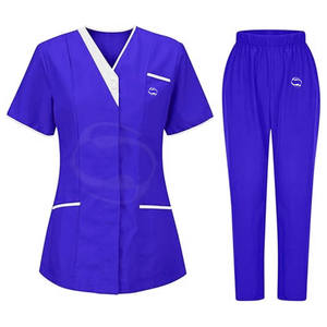 Uniformes de soins infirmiers gommages médicaux hauts à manches courtes pantalon uniforme infirmière gommage hôpital uniformes ensembles - Product Image 1