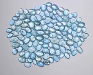 พลอยอะความารีนธรรมชาติอัญมณีทรงหลวมทรงเรียบทรงรี - Product Image 1