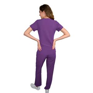 Conjunto de uniformes de algodón y poliéster para mujer, uniforme de enfermera para personal médico, clínica, con logotipo personalizado - Product Image 4