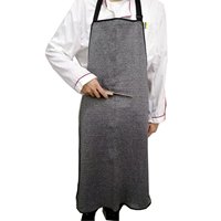 Apron Keamanan Bib Anti-Potong Anti-Tusuk Bahan HHPE Tanpa Lengan Untuk Kebersihan Dapur Kekuatan Tinggi Warna Abu-abu