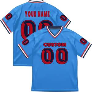 Equipación de Entrenamiento Sublimada, Camisetas de Fútbol Americano, Ropa Deportiva Universitaria, Malla de Poliéster de Secado Rápido, Transpirable, con Franjas en las Mangas y Logotipo - Product Image 3