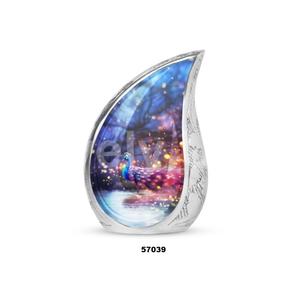 โกศสำหรับผู้ใหญ่ที่เป็นของชำร่วยทำจากอะลูมิเนียมมีหยดน้ำตาพร้อมถุงกำมะหยี่ - Product Image 4