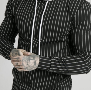 Ensemble de costume de sport décontracté 2 pièces pour homme coupe ajustée Sweat-shirt rayé personnalisé Pantalon long respirant pour Streetwear Printed Technics - Product Image 4