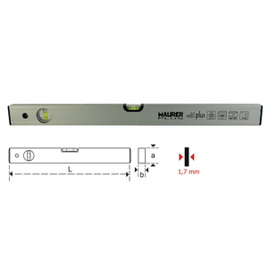 Livella Maurer "Edilplus" Tubolare 40 cm. - Product Image 2