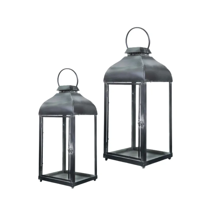 Lanterne di vetro del vecchio metallo progettato all'ingrosso del giardino decorativo di natale delle lanterne comprano dall'esportatore indiano