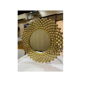 Proveedor de fábrica, luz Retro, decoración de lujo, espejo, decoración de sofá, espejo de pared dorado de alto brillo de acero inoxidable creativo - Product Image 6