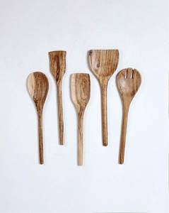 Utensilios de madera azul, servidores de ensalada de madera de mango, Juego de 2 SERVIDORES DE ENSALADA DE MADERA, Juego de 2 KETCHENWAR ÚNICO HECHO A MANO - Product Image 4