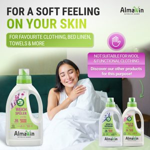 AlmaWin Custom 2 Eco Fabric Softener Lavender 750ml 30 Loads Scent From Essential Oils <b>Laundry</b> Fragrance Liquid - Product Image 4