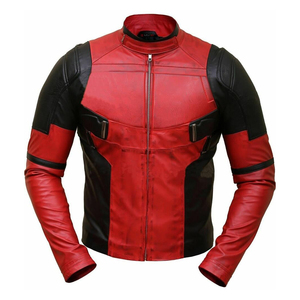 Veste en cuir de haute qualité, vente en gros, couleur rouge et noire, vestes pour hommes, Style tendance, fabricant OEM personnalisé - Product Image 1