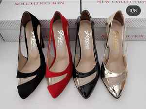 Zapatos de Tacón Alto para Mujer, Modelo Stone, Blancos, Transparentes, de Cristal, Tacón Cuadrado y Delgado de 7 cm, Zapatos de Noche, Serie 36-40, Hechos en Turquía - Product Image 2