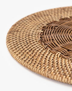 Top 2025 naturel deux motifs tissés distincts napperon de Table en rotin napperon tissé en osier pour Table de grossiste Vietnam - Product Image 2