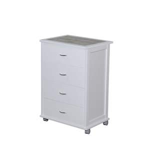 Professional Modern Solid Beech Drawer Cart with Upper Wooden <b>Shelf</b> and Plastic Wheels Organized Living <b>Storage</b> Solution - Product Image 1