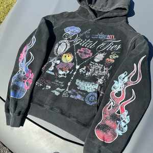 เสื้อมีฮู้ดซักแบบกรดลายนูนพิมพ์สกรีน DTG ลายนูนดีไซน์ดีใน400gsm ออกแบบได้ตามที่ต้องการมีน้ำหนักมาก - Product Image 2