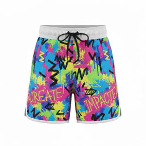 Shorts de sport sublimés pour hommes, légers, à séchage rapide, en satin, pour le basketball et le fitness - Product Image 1