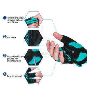 Guantes de Ciclismo de Cuero Ecológico de Alta Calidad Hechos en Fábrica, Personalizables, para Entrenamiento, Baratos - Product Image 2