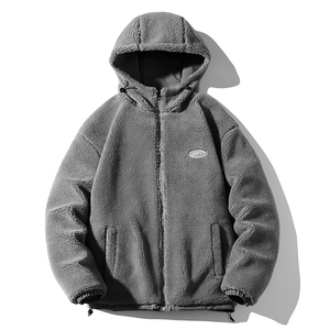 Fabrication de vêtements personnalisés Sweats à capuche en fourrure avec fermeture éclair Sherpa unisexe confortable et chaud polaire sweat à capuche zippé pour hommes - Product Image 1