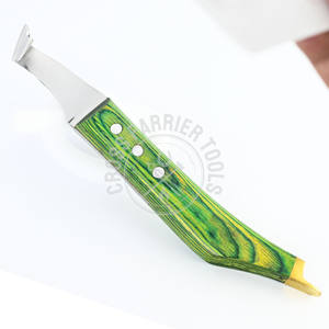 Herramienta herradora de alta calidad, cuchillo para pezuñas equinas, cuchillos recortadores de pezuñas de ganado con hoja curvada estrecha y enganchada para el cuidado de las pezuñas - Product Image 6