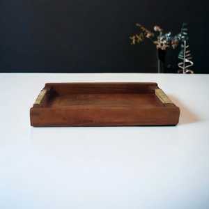 Juego de bandejas rectangulares de madera de mango marrón Natural hechas a mano, decoración ecológica para fiesta de boda de Navidad para platos - Product Image 3