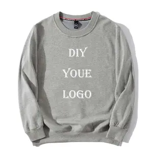 Großhandel Custom Made Design Diy Ihr Logo Baumwolle Blank Solid Color Casual Sweatshirts