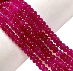 Venta caliente rosa cuarzo piedras preciosas cuentas lisas cuarzo Rondelle forma cuentas hebras alta calidad piedras preciosas cuentas fabricación de joyas - Product Image 2