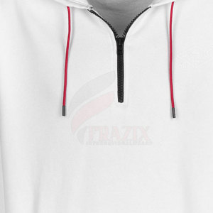 Custom Logo <b>Men's</b> <b>Half</b> <b>Zip</b> Hoodies 100% Cotton Solid Winter Breathable Waterproof Oversized Color Contrast - Product Image 3