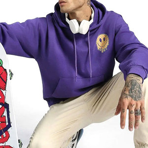 Custom Logo Print <b>Men</b> Hoodie Soft Fleece <b>Pullover</b> With Adjustable Drawstring And Relaxed Fit <b>For</b> Daily Streetwear Wear - Product Image 4