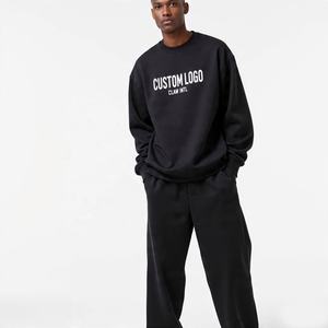 Color Block Boxy Man <b>Sweatpants</b> and Hoodie Set Streetwear <b>Oversized</b> Tracksuit Heavyweight Fleece Blank Flared Baggy Tracksuits - Product Image 5