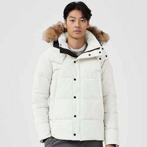 Parka de style canadien en gros pour hommes, manteau d'hiver d'extérieur, grande taille, en toile, avec capuche en fourrure, veste canadienne, veste de style canadien - Product Image 6