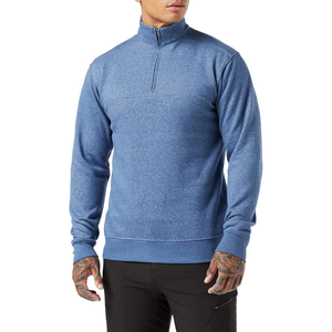 Ligero algodón poliéster invierno media cremallera sudadera a prueba de viento transpirable impreso técnicas bolsillos laterales activo Tops - Product Image 3