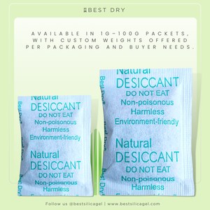 Desecante de Arcilla Natural 5g |   Absorbedor de Humedad de Montmorillonita para Alimentos, Electrónicos y Almacenamiento en el Hogar |   Paquete Ecológico - Product Image 3