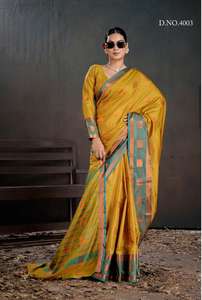 Sari de Seda Banarasi de Boutique India, Diseño Exclusivo para Amantes de la Moda, Última Colección Tradicional, Blusa Elegante para Fiestas, Festivales y Bodas - Product Image 3