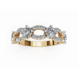 Anillo de diamante cultivado en laboratorio Amidalas Infinite Grace en oro amarillo, rosa y blanco de 9k, 14k y 18k, joyería elegante y sostenible para ella. - Product Image 6