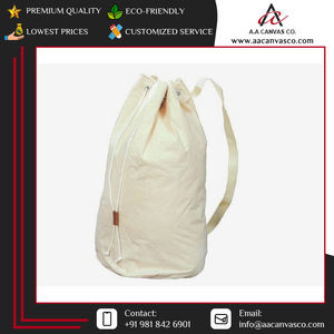 Globally Selling High Quality Cotton <b>Canvas</b> <b>Tote</b> <b>Bag</b> Reusable Cream Color Drawstring Carry <b>Bag</b> for Promotion Use at Low Cost - Product Image 4
