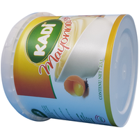 3 litres PP IML seau avec poignée Logo personnalisé couleur conteneur de peinture de yaourt emballage rond écologique origine tr-dyk3000