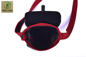 Bolsa de tela de cera con tapa de uñas de seta y correa larga, Unisex, con patrón personalizado a la moda, el mejor precio, venta al por mayor - Product Image 4
