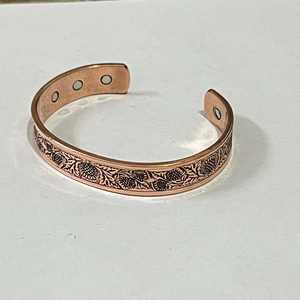 JN CRAFTS Fashionable Elegant Pure Copper Bangle <b>Bracelet</b> Handmade Unisex Vintage Hip Hop Classic Style Anniversary Gift Healing - Product Image 1