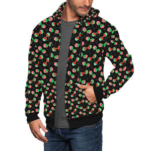 Nueva llegada sudaderas con capucha de sublimación para hombre con cremallera estilo único transpirable cuello con capucha patrón de estampado de invierno - Product Image 4