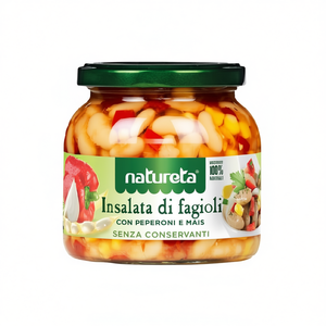 Natureta Verdure in Salamoia Condite 550g X6pz in Barattolo Mason, Insalata con Fagioli e Mais, Verdure in Scatola - Product Image 2