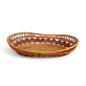 Decorative Handmade Rattan <b>Tray</b> With Natural Texture For Home And <b>Table</b> Decor From Vietnam - Product Image 3